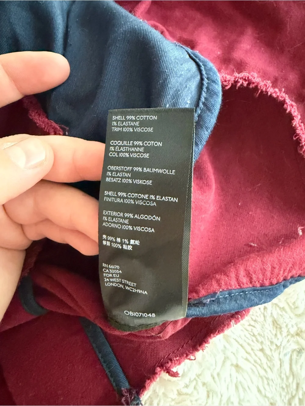 Free People Wine Red Military-Style Button Jacket